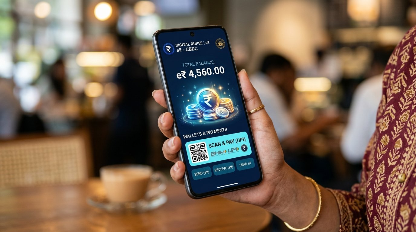 Digital Rupee (e₹) 2026: आरबीआई डिजिटल रुपया क्या है? बैंक वॉलेट सेटअप, UPI QR व ऑफलाइन पेमेंट गाइड