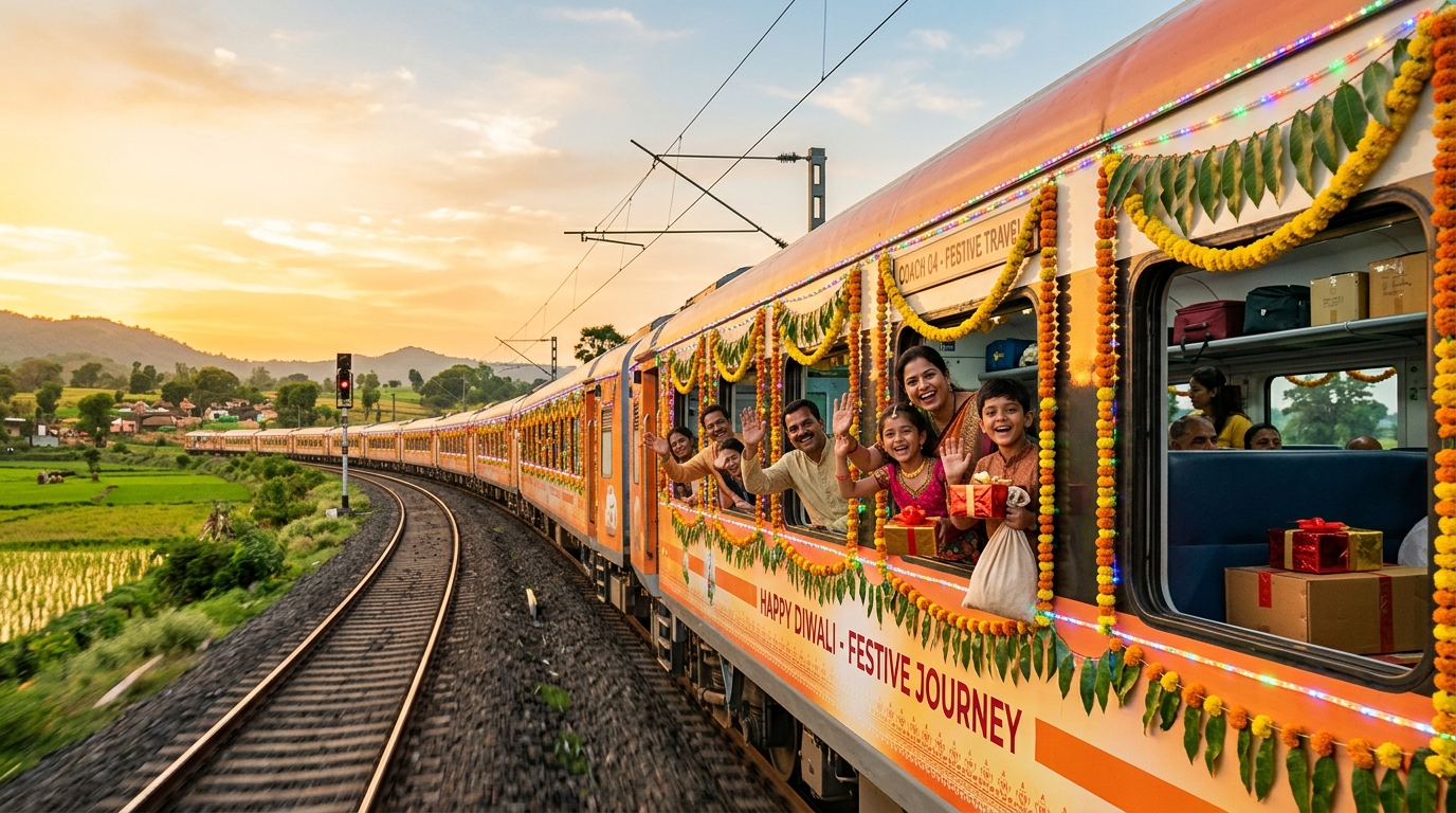 दिवाली व छठ पूजा 2026: रेलवे ने चलाईं 162+ फेस्टिवल स्पेशल ट्रेनें, देखें रूट्स, टाइम टेबल व टिकट बुकिंग गाइड