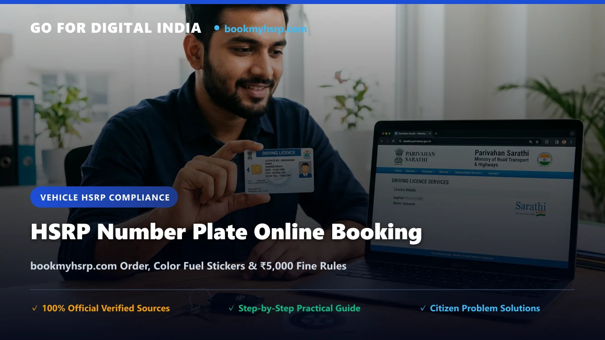 HSRP Number Plate Online Booking: हाई सिक्योरिटी नंबर प्लेट और कलर कोडेड स्टीकर घर पर कैसे लगवाएं, जाने ऑनलाइन आवेदन व फीस