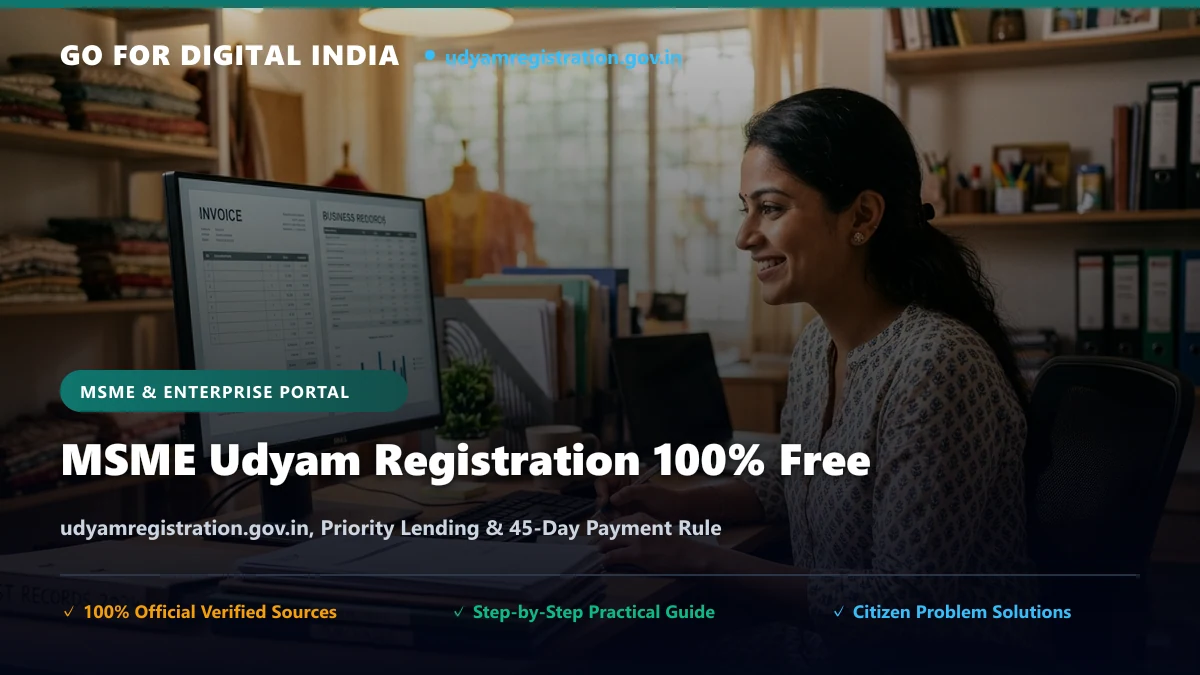 MSME Udyam Registration Free Portal 2026: उद्यम रजिस्ट्रेशन कैसे करें, जाने बिना गारंटी बैंक लोन, बिजली बिल व टेंडर छूट के 7 बड़े लाभ