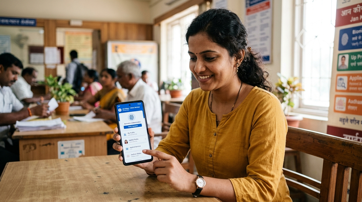 New Aadhaar App 2026: नए आधार ऐप से घर बैठे पता बदलें, फेस-ऑथ (Face-Auth), ऑफलाइन QR वेरिफिकेशन व बायोमेट्रिक लॉक की पूरी गाइड