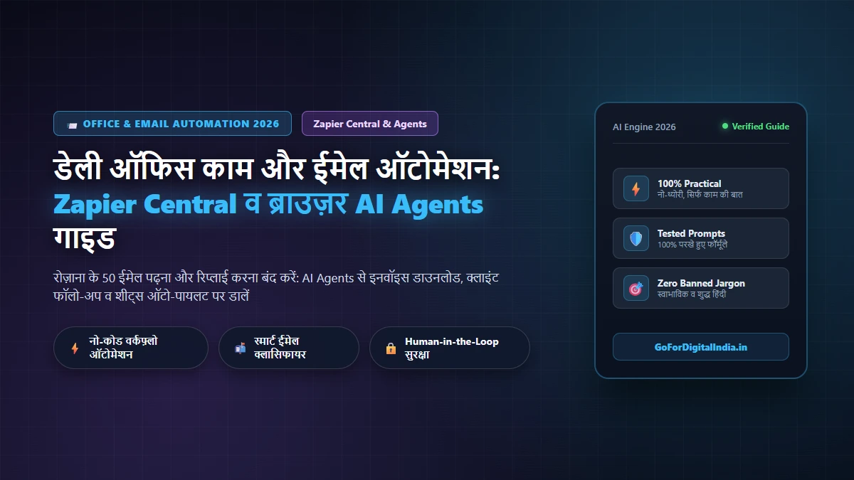 डेली ऑफिस काम और ईमेल ऑटोमेशन AI Agents: Zapier Central कम्प्लीट गाइड