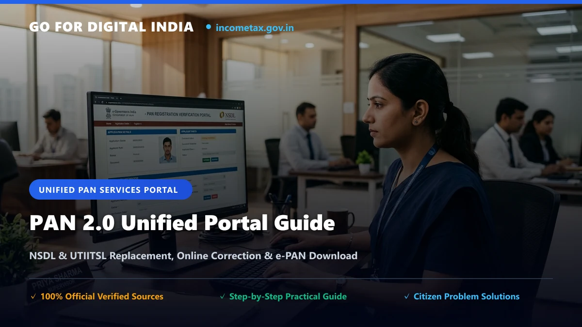 PAN 2.0 Unified Portal: NSDL और UTIITSL के बजाय अब एक ही पोर्टल से नया पैन, नाम-पता सुधार व e-PAN डाउनलोड कैसे करें?