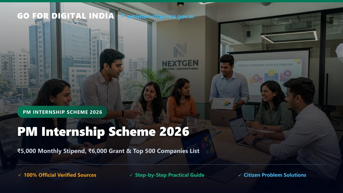 PM Internship Scheme 2026: ₹5,000 मासिक स्टाइपेंड व ₹6,000 एकमुश्त सहायता, pminternship.mca.gov.in पर पात्रता, आयु सीमा व टॉप 500 कंपनियों की सूची