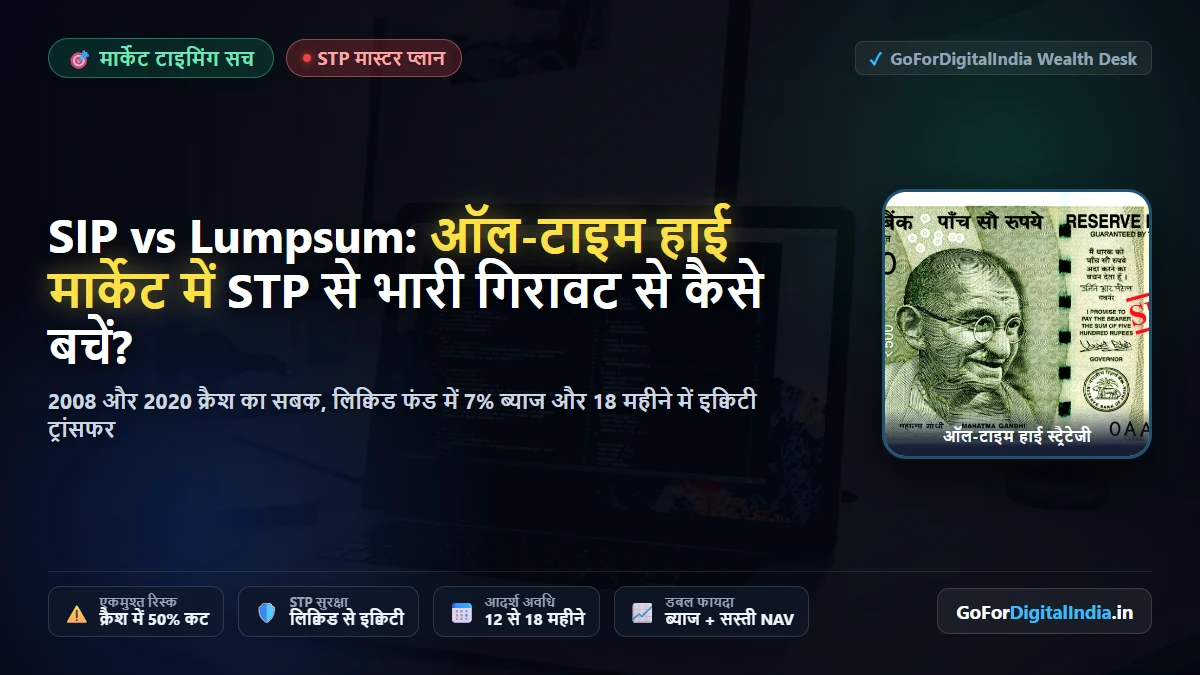 SIP vs Lumpsum जब बाजार ऑल-टाइम हाई पर हो: STP से जोखिम घटाने और सही निवेश का फॉर्मूला