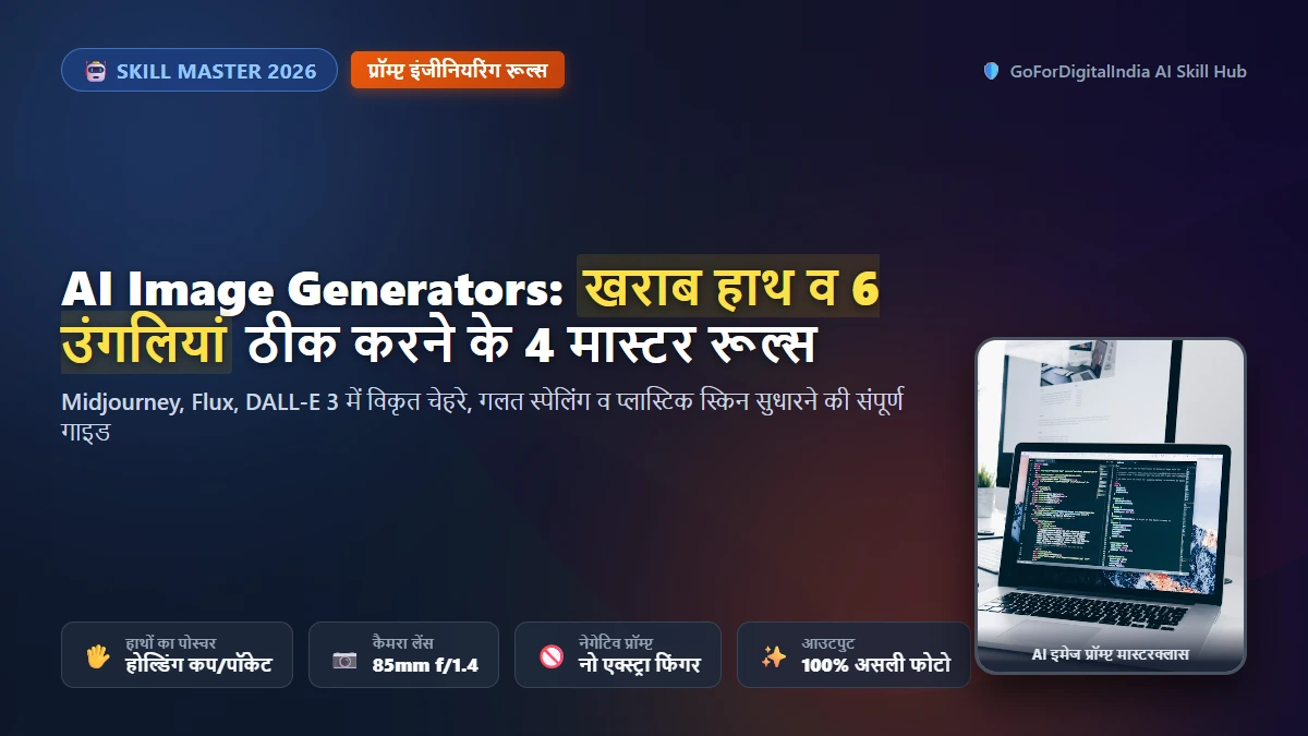 Skill Master: AI Image Generators की 7 गलतियां और उन्हें ठीक करने के मास्टर प्रॉम्प्ट रूल्स (Midjourney, Flux, DALL-E 3)