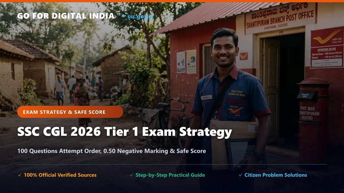 SSC CGL 2026 Tier 1 Last-Minute Strategy & Exam Hall Guidelines: 100 प्रश्न हल करने का सही क्रम, 0.50 नेगेटिव मार्किंग से बचाव व सेफ स्कोर